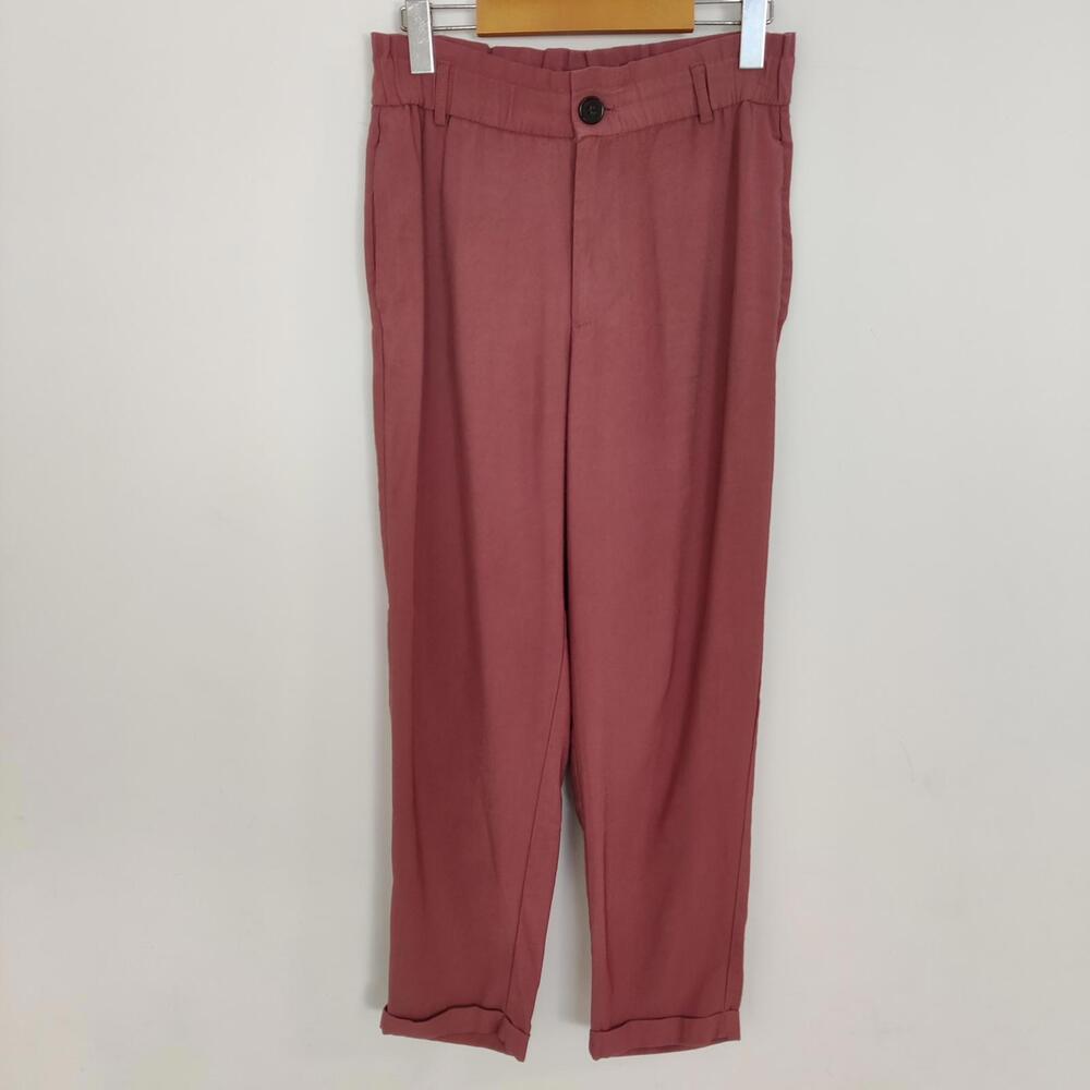ZARA Women’s Tailored Ankle Pants in Dusty Rose Size Small Bohemian Feminine